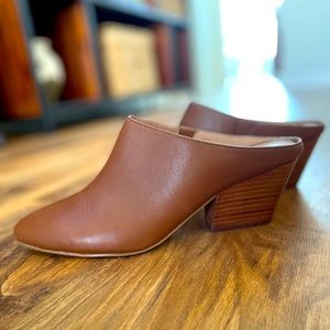 Halogen Brown Leather Mule
